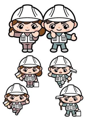 ヘブンイラストレーションズ (heavenillust)さんの塗装会社のキャラクター（若い男女）への提案