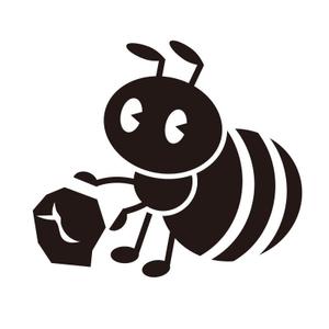 コマツ (koma840)さんのTシャツワンポイント用アリ（蟻）のデフォルメされたキャラクターロゴへの提案