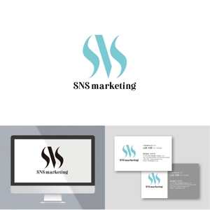 angie design (angie)さんの現役女子大生2人が社長を務める「株式会社SNSマーケティング」のロゴへの提案