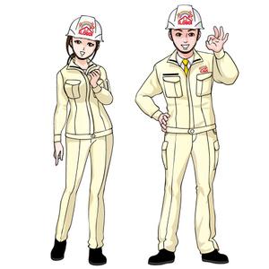 mamikaru (mamikaru)さんの塗装会社のキャラクター（若い男女）への提案