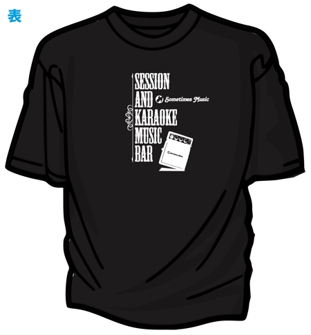cimadesign (cima-design)さんのミュージックバー「Sometimes Ｍusic」のスタッフTシャツのデザインへの提案