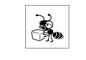 株式会社イーネットビズ (e-nets)さんのTシャツワンポイント用アリ（蟻）のデフォルメされたキャラクターロゴへの提案