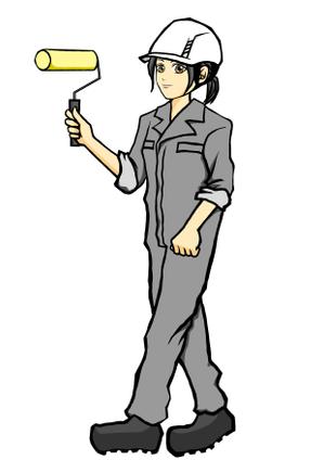 ひじきみかん (miyanoo)さんの塗装会社のキャラクター（若い男女）への提案