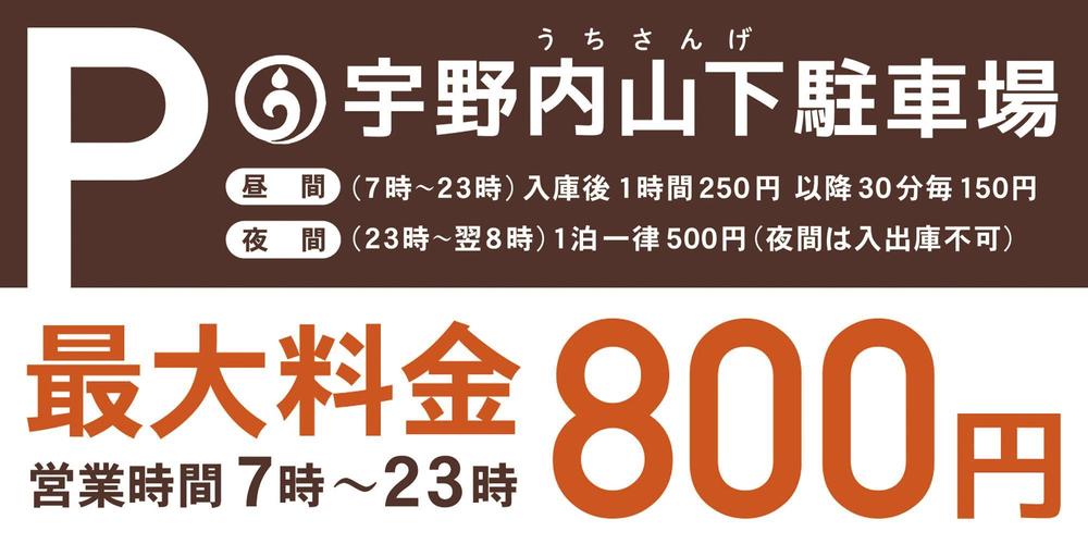 【立体駐車場　看板】料金案内等の看板デザイン作成