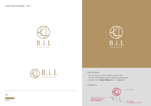 Gold Design (juncopic)さんの美容室の店舗名【B.i.L】のロゴ依頼への提案