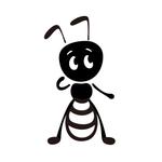 mogu23 (mogu-mogu-mogu)さんのTシャツワンポイント用アリ（蟻）のデフォルメされたキャラクターロゴへの提案