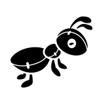 poco (poco_design)さんのTシャツワンポイント用アリ（蟻）のデフォルメされたキャラクターロゴへの提案