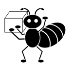 Bestie-Studio (Bestie-Studio)さんのTシャツワンポイント用アリ（蟻）のデフォルメされたキャラクターロゴへの提案