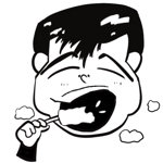ねしちご。 (VVcat)さんの昭和っぽいアニメの30代中間の男性が串カツを美味しそうにかじる食べるイラストへの提案