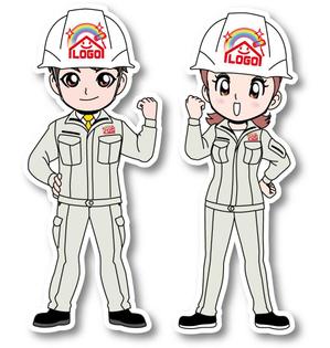 mamikaru (mamikaru)さんの塗装会社のキャラクター（若い男女）への提案