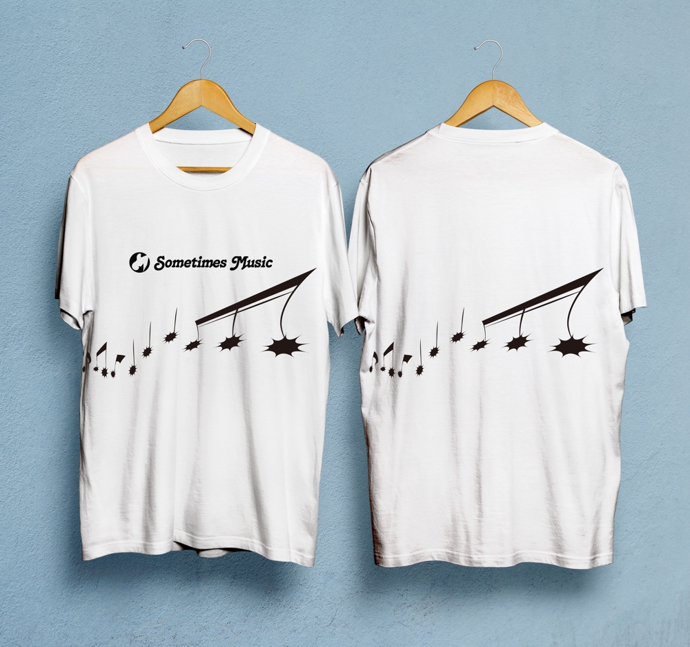 ミュージックバー「Sometimes Ｍusic」のスタッフTシャツのデザイン