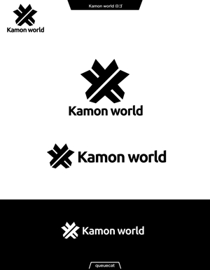 queuecat (queuecat)さんの家紋をモチーフにしたアート作品「Kamon world」のロゴ作成への提案