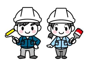 華純 (kasumigaze)さんの塗装会社のキャラクター（若い男女）への提案