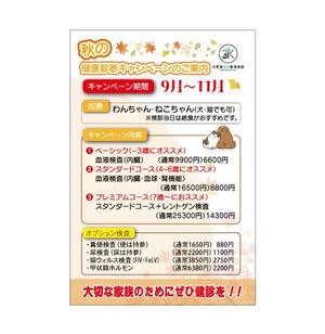 KOMATSU (komatsu_ta)さんの動物病院のダイレクトメール　秋の健康診断への提案
