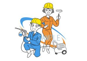 freehand (freehand)さんの塗装会社のキャラクター（若い男女）への提案