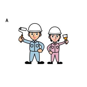 qo_opさんの塗装会社のキャラクター（若い男女）への提案