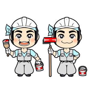 しみしみ (itimatu5label)さんの塗装会社のキャラクター（若い男女）への提案