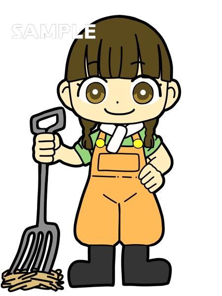 橙　ころも (daidaikoromo)さんの酪農家女子のキャラクターデザインへの提案