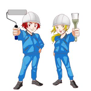 hakka (hakka)さんの塗装会社のキャラクター（若い男女）への提案