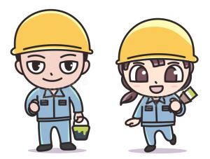 悠希 (yuruta1224)さんの塗装会社のキャラクター（若い男女）への提案