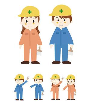 田中　威 (dd51)さんの塗装会社のキャラクター（若い男女）への提案