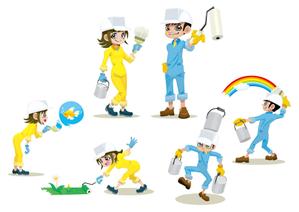 すずき匠 (takumi_suzuki)さんの塗装会社のキャラクター（若い男女）への提案