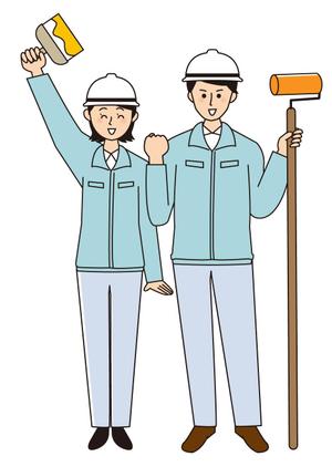 nonchy (nonchy)さんの塗装会社のキャラクター（若い男女）への提案