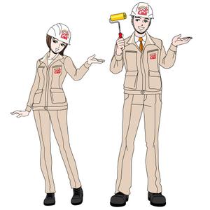 mamikaru (mamikaru)さんの塗装会社のキャラクター（若い男女）への提案