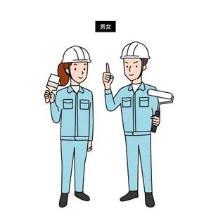ミウラサトシ (adigo1)さんの塗装会社のキャラクター（若い男女）への提案