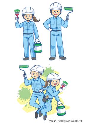 尾田瑞季 (suchmos0414)さんの塗装会社のキャラクター（若い男女）への提案