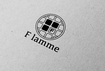 K.design (Kaito_114)さんのクロッフル（クロワッサン×ワッフル）専門店「Flamme」のロゴ作成への提案