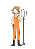 オソノ (osonono)さんの酪農家女子のキャラクターデザインへの提案