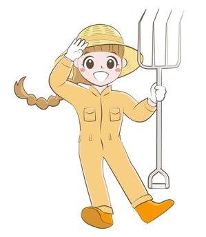 あーまん (aaman)さんの酪農家女子のキャラクターデザインへの提案
