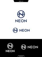 queuecat (queuecat)さんの美容室 新店舗サロン  NEON ロゴデザインへの提案