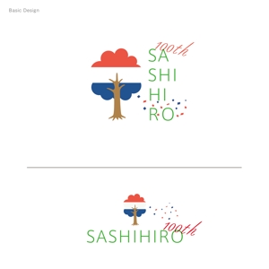 kbn0630さんの「SASHIHIRO　100th」のロゴ作成への提案