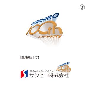 sandscreativeさんの「SASHIHIRO　100th」のロゴ作成への提案