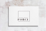 Mina Karashima (xxna)さんのファッション雑貨の新ブランド「FORCI」のロゴ製作への提案
