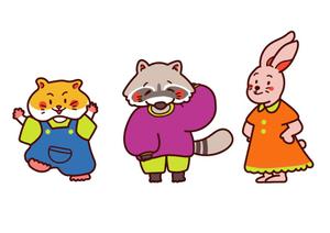 やじまよしの (kei449)さんの動物のキャラクターイラスト（アライグマ、ウサギ、ハムスター）への提案