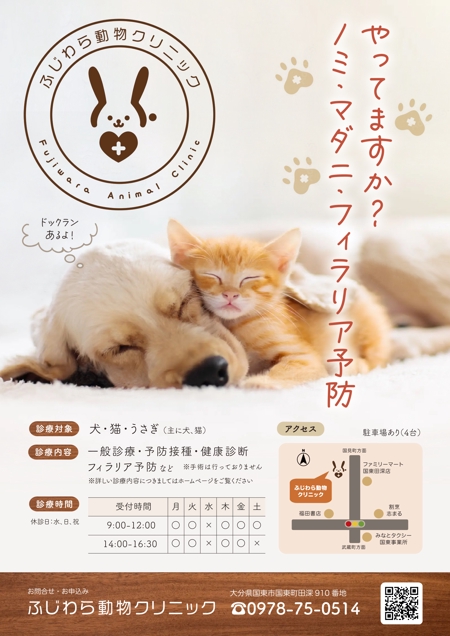design_K　 (T-kawaguchi)さんの動物病院のチラシ作成への提案