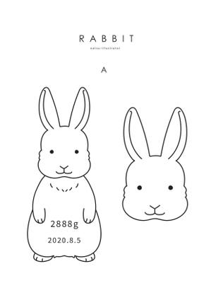 natsu-illustrator (yuricho)さんのlECサイト「Litakara baby」刺繍デザイン　うさぎのイラストへの提案