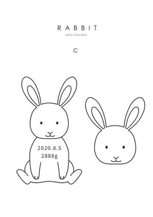 natsu-illustrator (yuricho)さんのlECサイト「Litakara baby」刺繍デザイン　うさぎのイラストへの提案