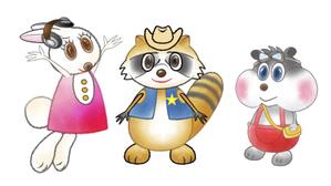 イラスト・アニメ まる (mal9000)さんの動物のキャラクターイラスト（アライグマ、ウサギ、ハムスター）への提案