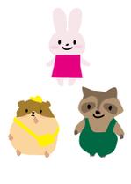 やちよ (yachiyo05)さんの動物のキャラクターイラスト（アライグマ、ウサギ、ハムスター）への提案