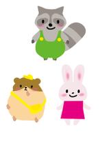 やちよ (yachiyo05)さんの動物のキャラクターイラスト（アライグマ、ウサギ、ハムスター）への提案