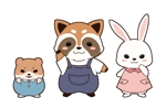 nuit(ニュイ) (yyy3)さんの動物のキャラクターイラスト（アライグマ、ウサギ、ハムスター）への提案