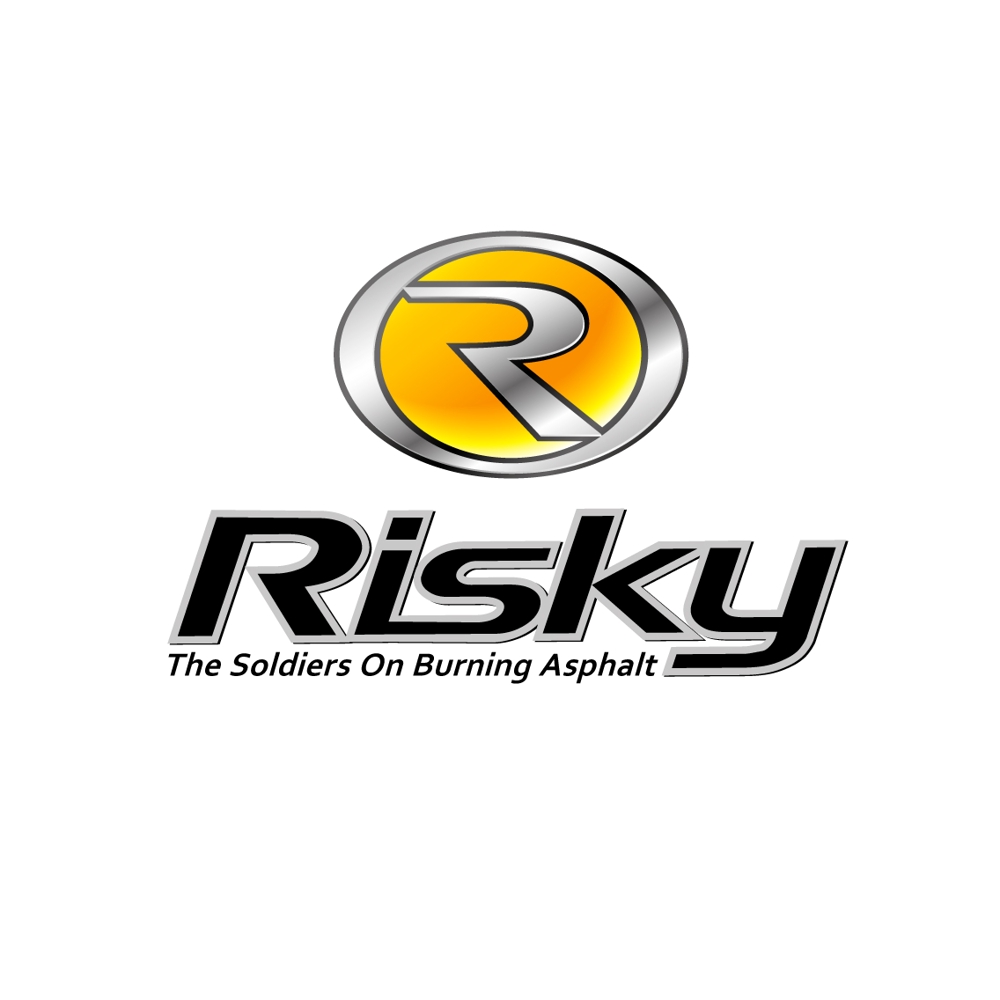「RISKY  又は RISKY Racing Team」のロゴ作成