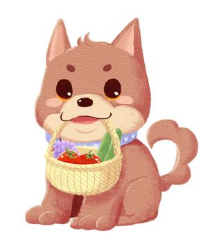 みかづきん (mikadukin94)さんのパッケージイラスト予定の犬のイラストへの提案