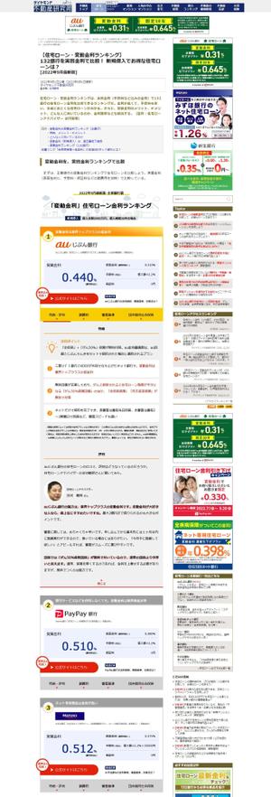 Sugi11さんの不動産サイトランキングページのデザイン改修案募集への提案