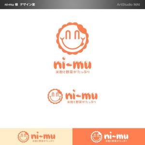 ArtStudio MAI (minami-mi-natz)さんの米粉や野菜を使った焼き菓子販売『ni-mu』のロゴへの提案