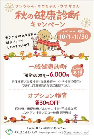Chirara (chirara)さんの動物病院の秋の健康診断キャンペーンDMの作成依頼への提案